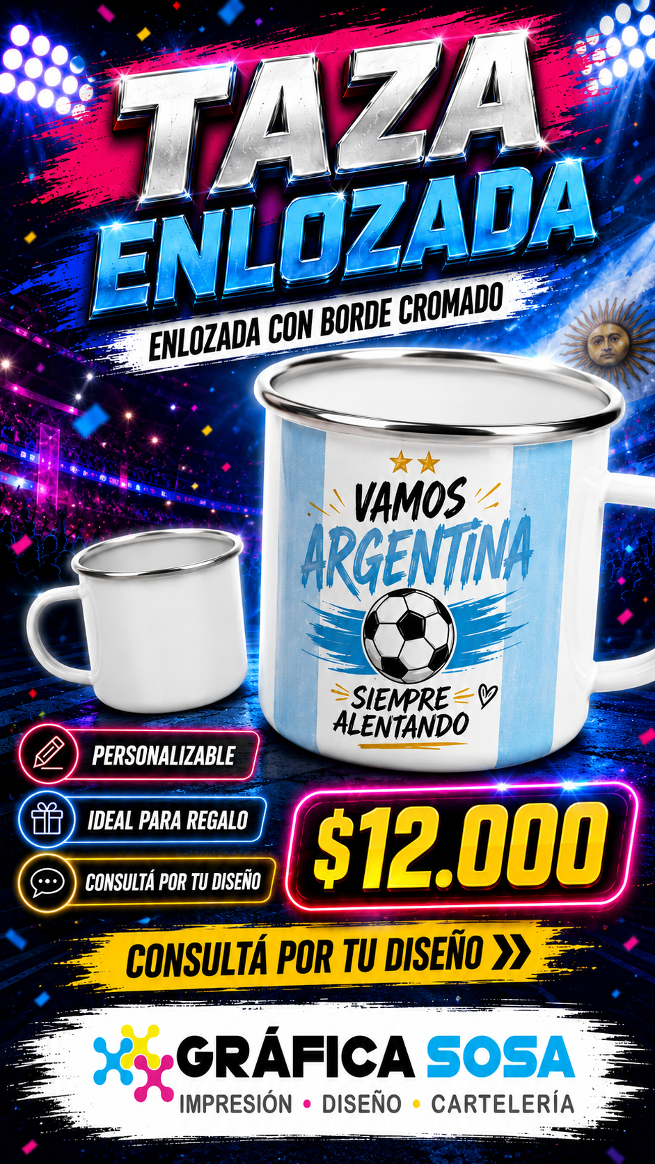 Taza Enlozada
